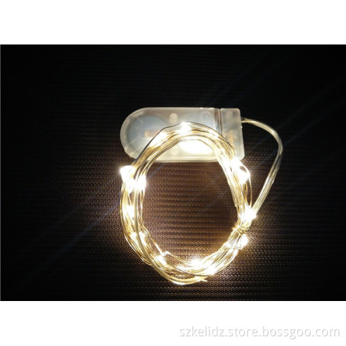 Mini Festival Button Battery Operated Copper Wire String Fairy Starry Light For Bottle Decoration